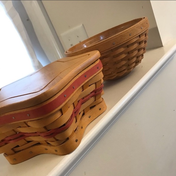 Longaberger Other - 2 Longaberger Handwoven Baskets 1 Star Shape with Red Trim & 1 Gorgeous Bowl